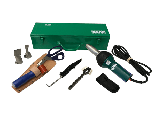 RiOn Premium Kit 6600160P - roofing equipment kit including seam roller, heat gun nozzle, and other heat gun accessories
